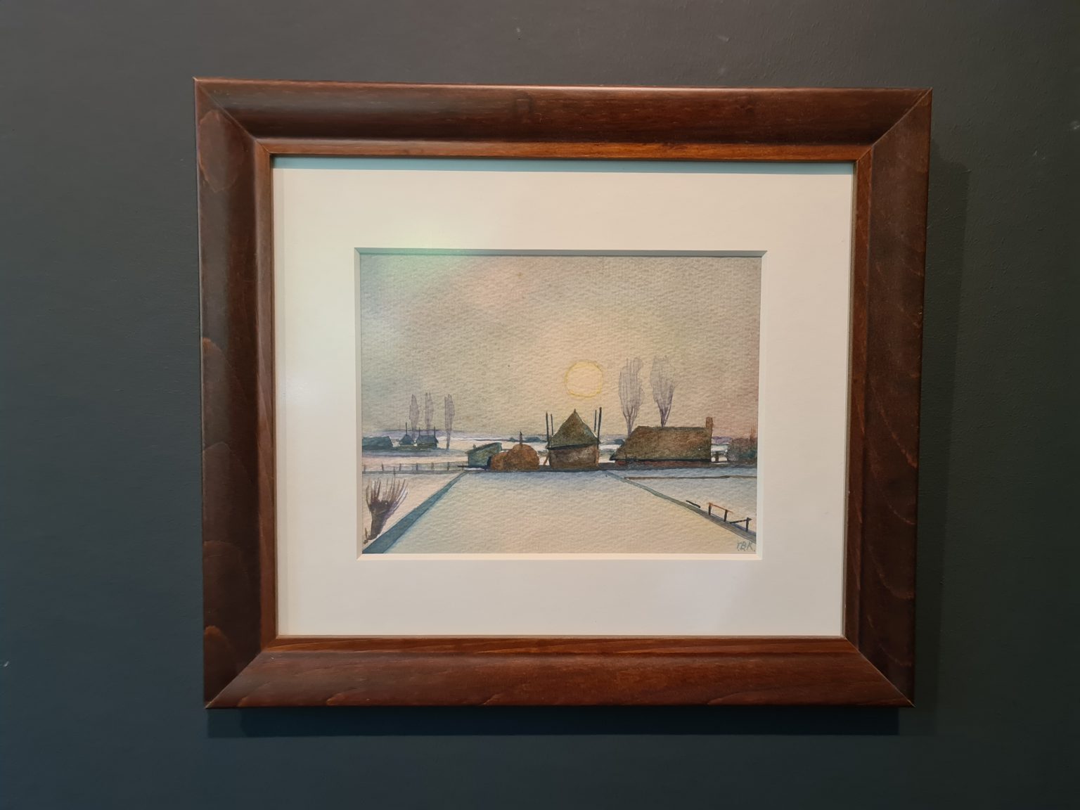 Chris ten Bruggen Kate - Zicht op winterlandschap - Kunsthandel Nunspeet