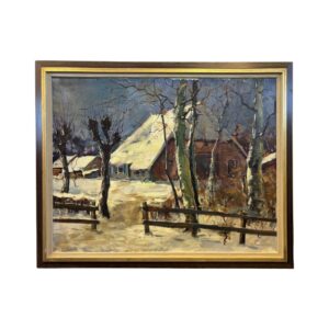Jaap Hiddink, boerderij in sneeuw