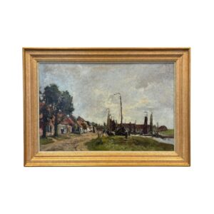 Jan van Vuuren - Zicht op haven Elburg