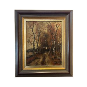 Gerrit Bakker - Zicht op landweg in herfst